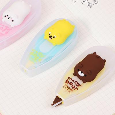 China Eco - Friendly Cute Bear Wash Out Design Correction Tape For Student Promotional Stationery for sale