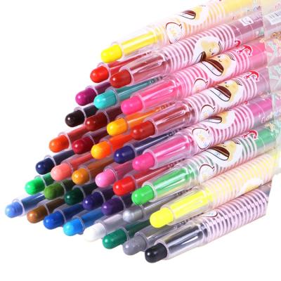 China Competitive Price Non-Toxic Stationery Gift Promotion Kids Painting 12 Colors Wax Crayon Set for sale