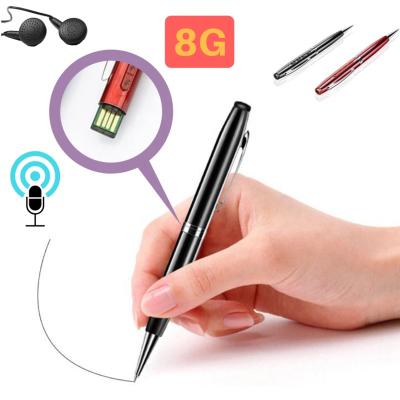 China Portable Mini Spy Ball Pen Hidden Audio Voice Recorder 8GB Mini Dictaphone Pen for sale