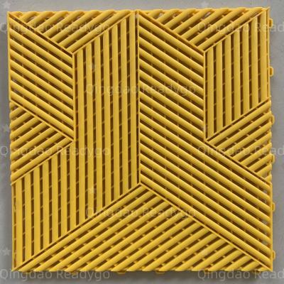 China Heavy Duty plastic Garage Flooring Tiles Industrial Floor Mat for Workshop Garage Flooring Tiles for sale