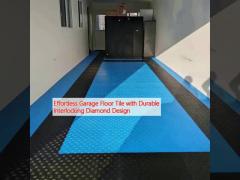 Effortless Garage Floor Tile with Durable Interlocking Diamond Design