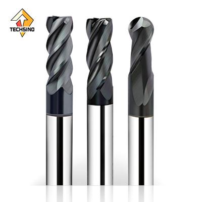 China High Speed ​​Cutting Hrc 45/55/60/70 Carbide End Mills For Metal Solid Square End Face Milling Cutter Router Bit Safety Cutter Cutter CNC for sale