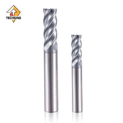 China Tungsten Carbidetip High Speed ​​CNC Carbide Cutting Solid Cutting Tools In Stock Fresa 4 Flutes HRC45/55/65 End Mill Cutters For Metal for sale