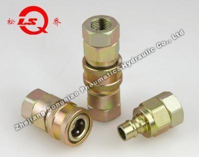 China Chrome Three Hydraulic Quick Connect Couplings , LSQ-S9 Close Type Quick Disconnect Coupling zu verkaufen