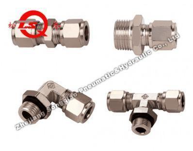 中国 Metric Pneumatic Tube Fittings Nickle Plated JKG Cutting Ferrule High Strength 販売のため