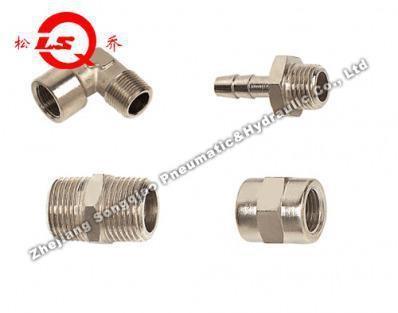 Китай Pressure Gauge Pneumatic Connectors Fittings Straight Through In Brass Nickle Plated продается