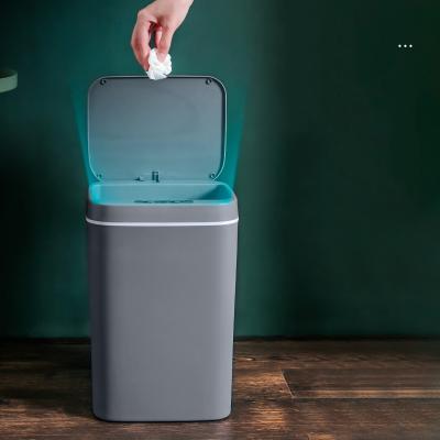 China Hot Selling Large Capacity Kitchen ABS Toilet Touchless Trash Can Smart Auto Plastic Mini Trash Bin Trash Can for sale