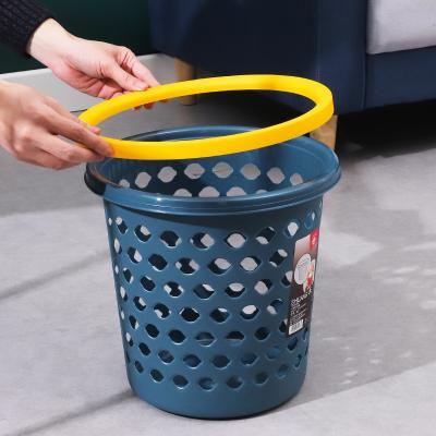 China Wholesale Sustainable Home Waste Paper Basket Round Plastic Waste Bin Waste Bins for sale