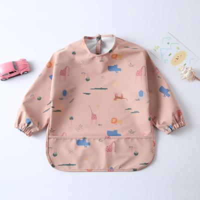 China Sustainable Bib Long Sleeve Baby Waterproof Washable Feeding for sale