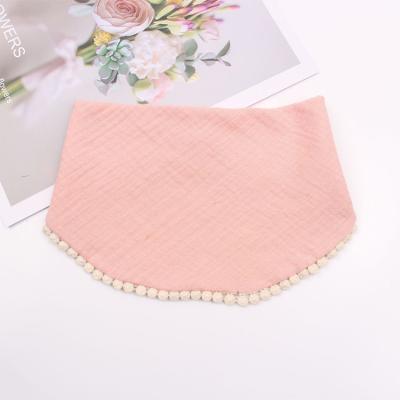 China Toddler Scarf Bandana Muslin Cotton Bib Washable 100% Tassel 4 Layers Ins Printed Konssy Muslin Baby Bibs 10 Pack Baby Bandana Drool 35g for sale