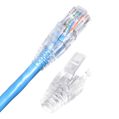 China CAT5e CAT6 Outlet Automotive Protective Jacket Factory Clear Crystal RJ45 Main Connector Compatible With rj45 Cable Header for sale