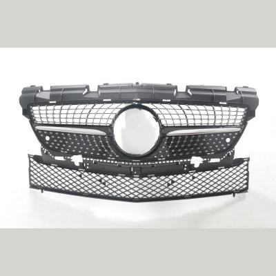 China Upgrade Original 2011-2015 Grill Diamond Grill For Mercedes Benz SLk R172 SILVER Bar Front Bumper Grill for sale