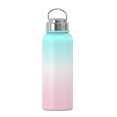 China Powder Coating 32OZ Vacuum Insulation Stainless Steel PORTABLE Wide Mouth Sports Water Bottle for sale