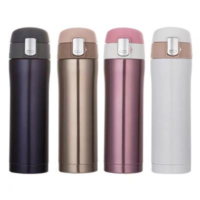 China WITH LID factory direct reusable high quality office stainless steel double walled water bottle with plastic lid for sale