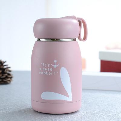 China 300ML PORTABLE BPA Free Led Temperature Lid In Cartoon Design Kids Running Water Bottle for sale