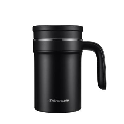 China Factory Direct Sale PORTABLE Custom Logo Bpa Free Stainless Steel Insulation Office Double Wall Mugs With Handle And Lid Office Cup for sale