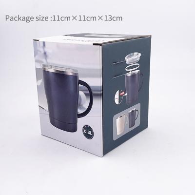 China Customer Logo Color Inner Ceramic With PORTABLE Handle Maker Sublimation Steel Mug for sale