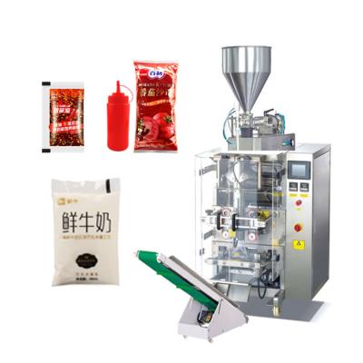 China VFFS Automatic Food Pouch Plastic Bag Water Milk Filling Seal Machine for sale