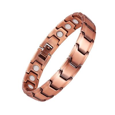 China Vintage Selling Wholesale Titanium Men's Bracelet Bangle Pure Copper Titanium Steel Magnet Germanium Accessories for sale