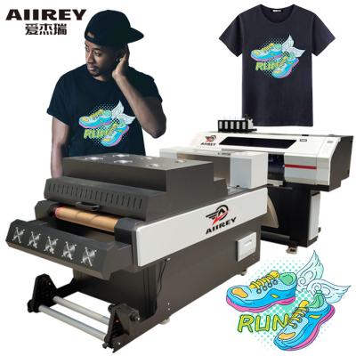 China Heat transfer pictures manufacturer 60cm professional t-shirt i3200 4720 dtf printer with rag heater roller for sale