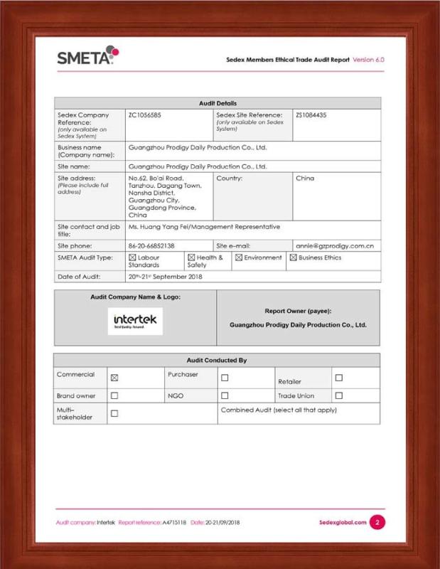 SMETA - Guangzhou Prodigy Daily Production Co., Ltd.