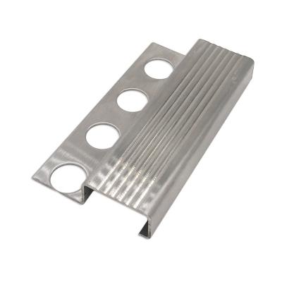 China Modern Luxury Metal Trim 60mm Stair Nosing Stainless Steel Tile Trim Q Shape for sale