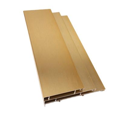 China Gold Bathroom Accessories Modern Brushed Aluminum Skirting Board Cover for sale