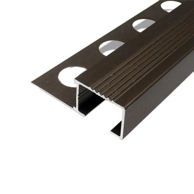 China Modern aluminum stair edge protection, non-slip stair flair for sale