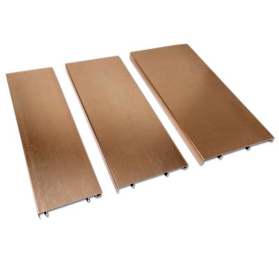 China Free Sample Modern Brush Aluminum Alloy Skirt Panel Metal Skirting Board for sale