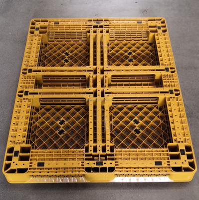 China 1200*1000 Heavy Duty Stackable Heavy Duty Stackable HDPE Single Faced Large Storage Euro Storage Euro Plastic Pallet for sale