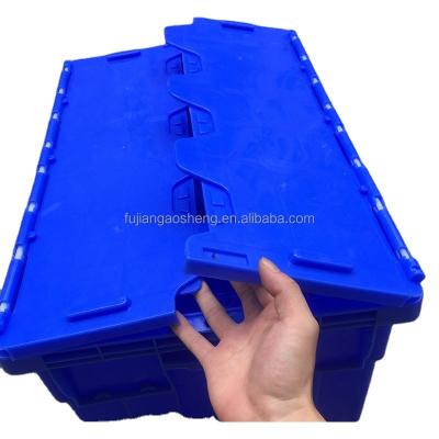 China Plastic Recycled Materials Turnover Box Toolbox With Cover Fresh Food Distribution Thickened Convenient Transportation Logistics Packing Box for sale