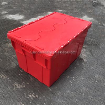 China Recycled Materials Plastic Turnover Crate With Cover Logistics Convenient Packing Cheap Price Transport Crate for sale