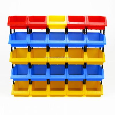 China High Quality Recycled Materials Toy Shelf Bins For Industrial Plastic Portable Boxes Plastic Stackable And Dividable Storage Shelf Bins for sale