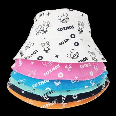 China 2022 Fashion Ladies Cotton Cartoon Dobby Cute Soft Embroidery Fisherman Cap Print And Colorful Kids Bucket Hat For Women for sale