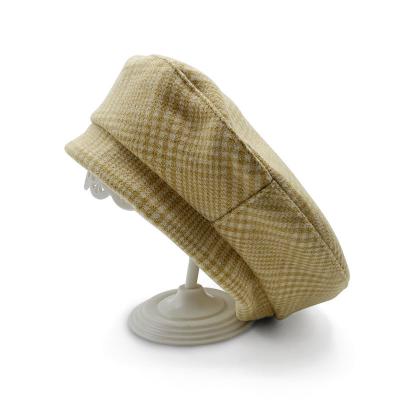 China JOINT Custom Wholesale Custom Multi Color Grid Simple Women Girl Docker Hat 100% Cotton Vintage Brimless Hat for sale