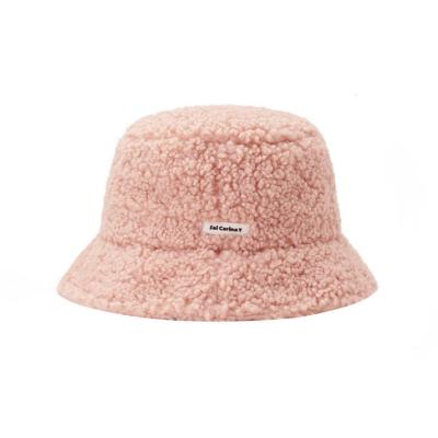 China Wholesale High Quality Custom Made Plain Rose Bucket Hat Teddy Velvet Embroidery Patch Logo Dobby Fashion Ladies Fisherman's Unisex Hat For W for sale