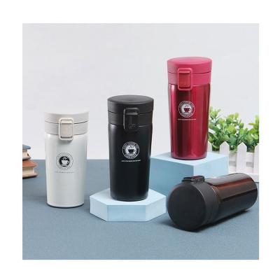 China Viable Shine Clear Color Coffee Mug Travel 350Ml Stainless Steel Thermos Leakproof Insulated Mug for sale