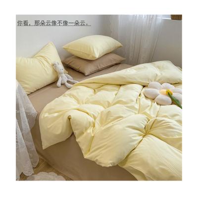 China Nondisposable Competitive Price Sheet 4 Piece Set 100% Cotton Winter Fit Four-Piece Set Of Bed Sheets for sale