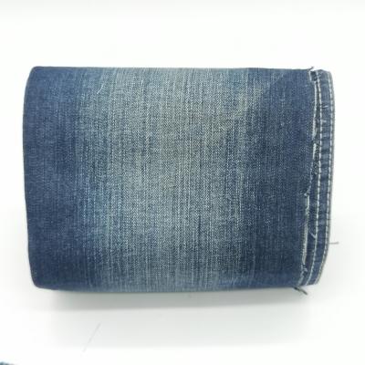 China Indigo Smooth Loft Breathable Thread Dyed Stretch Denim Fabric Stock For Spain Jeans for sale