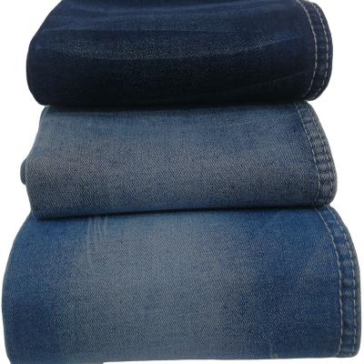 China Factory Price Breathable Hot Sale In Stock Yarn Dyed Stretch Denim Jean Fabric for sale