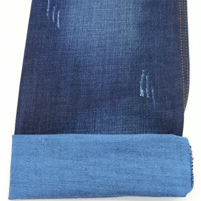 China Breathable Hot Selling Twill Woven Elastic Denim Fabric Breathable Running Lot For Business Style Pants for sale