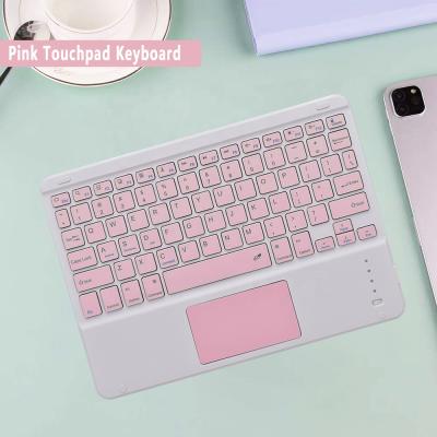 China Wireless Ultra-thin Tablet Wireless Keyboard with Touchpad for mobiles apple imac ipad for sale