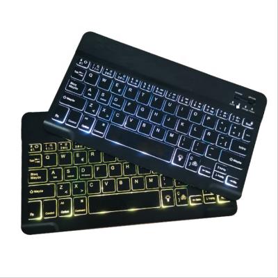 China Mini Wireless Keyboard ABS Backlight RGB 7 Color Backlit Keyboard for Ipad mini 6 for sale