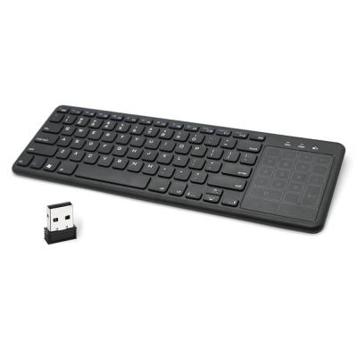 China Radio with AAA Battery 2.4G Wireless Keyboard for TCL TV Android Smart Keyboard with Touchpad for sale