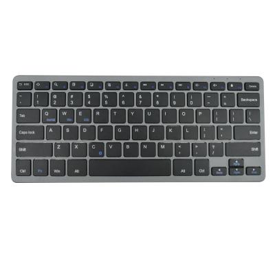 China BT 3.0 Laptop Wireless Keyboard Aluminum Alloy Custom Multi Device Radio Rechargeable Wireless Keyboard for sale