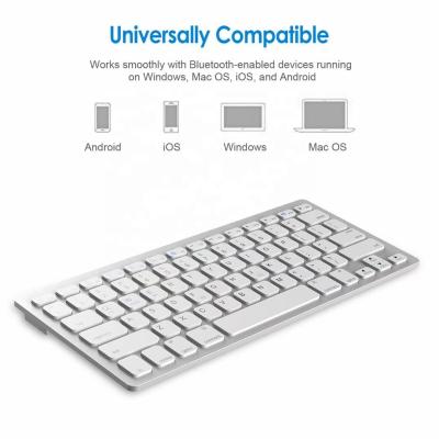 China Mini Wireless Keyboard BT Wireless Keyboard for iPad Phone Tablet Rubber Keycaps for Android IOS Windows for sale