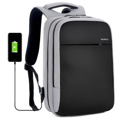 China With USB manufacturers selling multi-function large-capacity laptop backpack with USB student bag business filling left ultra-thin compu for sale