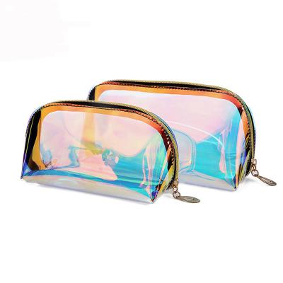 China Large Three-Piece Fashion Pink Laser Bag New Cosmetic Bag TPU Waterproof Cosmetic Bag Colorful Cosmetic Storage Bag White Black,Medium for sale