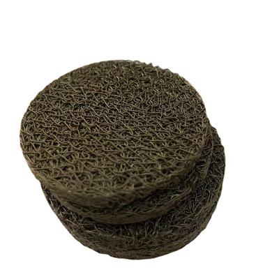 China Hot Selling Corrosion Resistance 10 15 Micron Compressed Knitted Knitted Gaseous Liquid Stainless Steel Wire Filter Mesh for sale