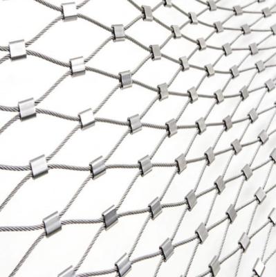 China Zoo or Garden Factory Sale Stainless Steel Rope Architectural Wire Mesh Net for sale